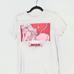 Spencer-s Men's White and Pink T-shirt